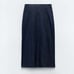 NWT ZARA Z1975 DENIM MIDI SKIRT BLUE