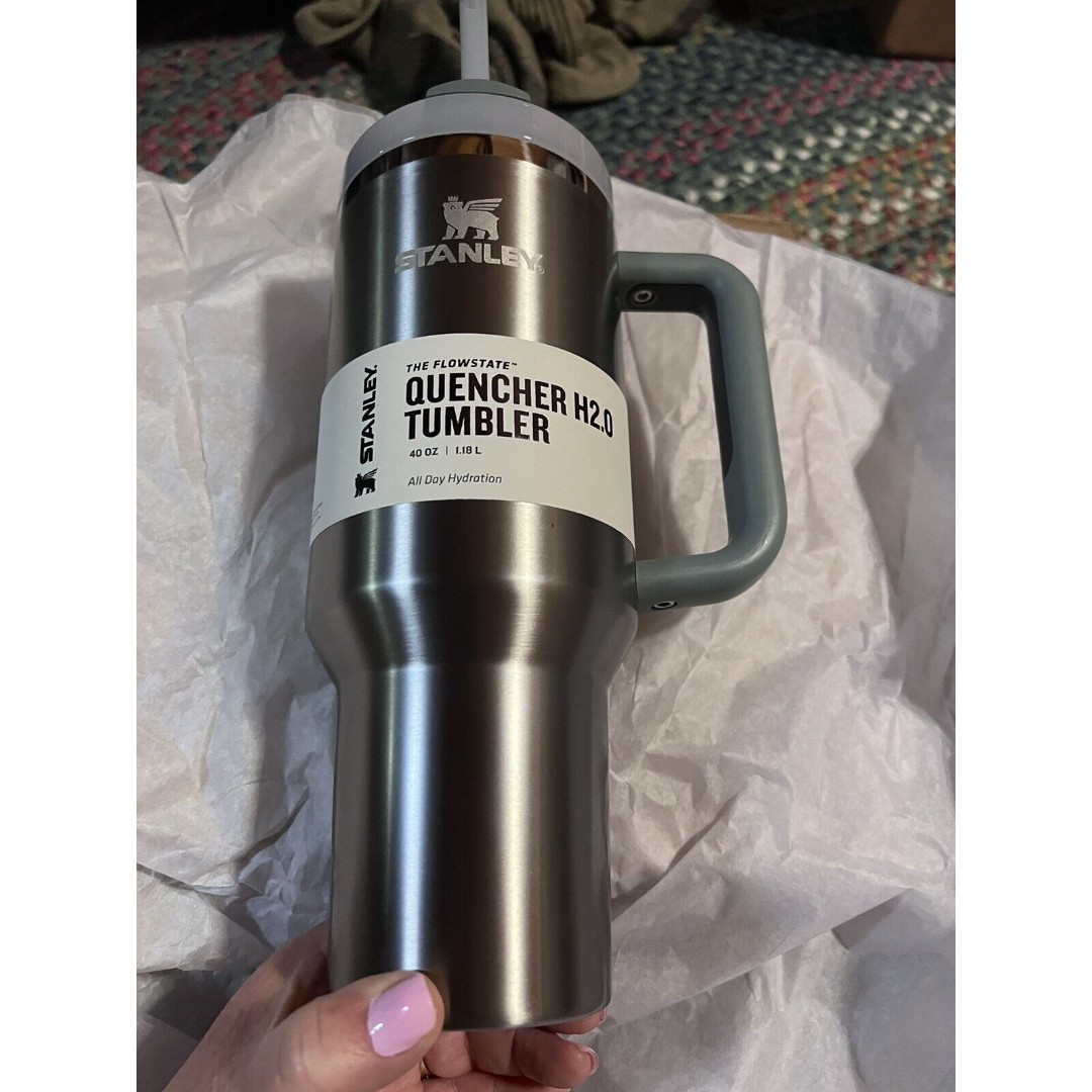 Stanley 40 ounce tumbler stainless steel with shale handle
