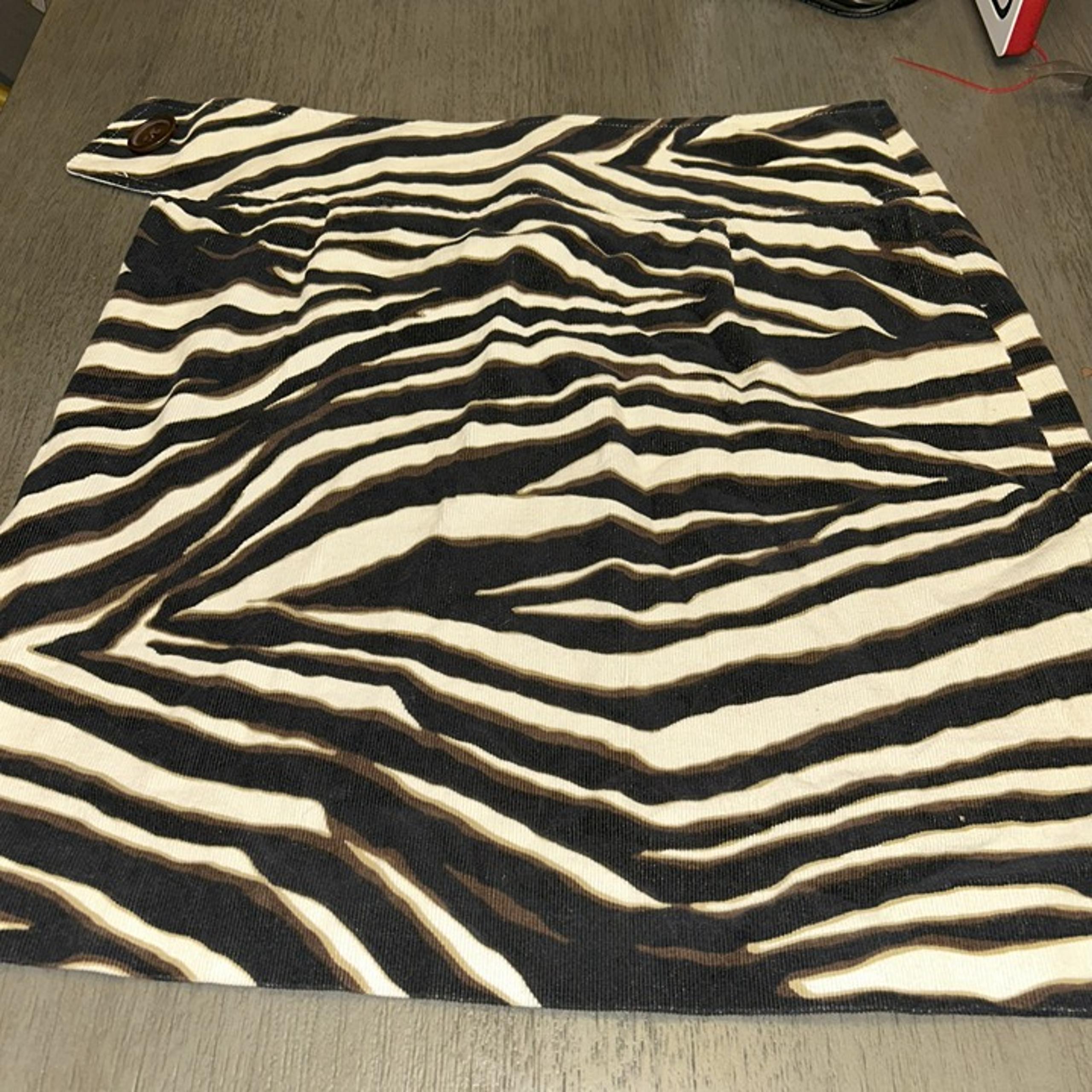 HAROLD'S Zebra Animal Print Corduroy Cotton Blend Skirt Size 8
