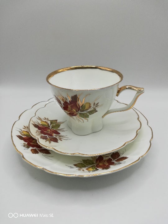 Vintage. Pair of coffee sets. Cup with saucer and dessert plate.