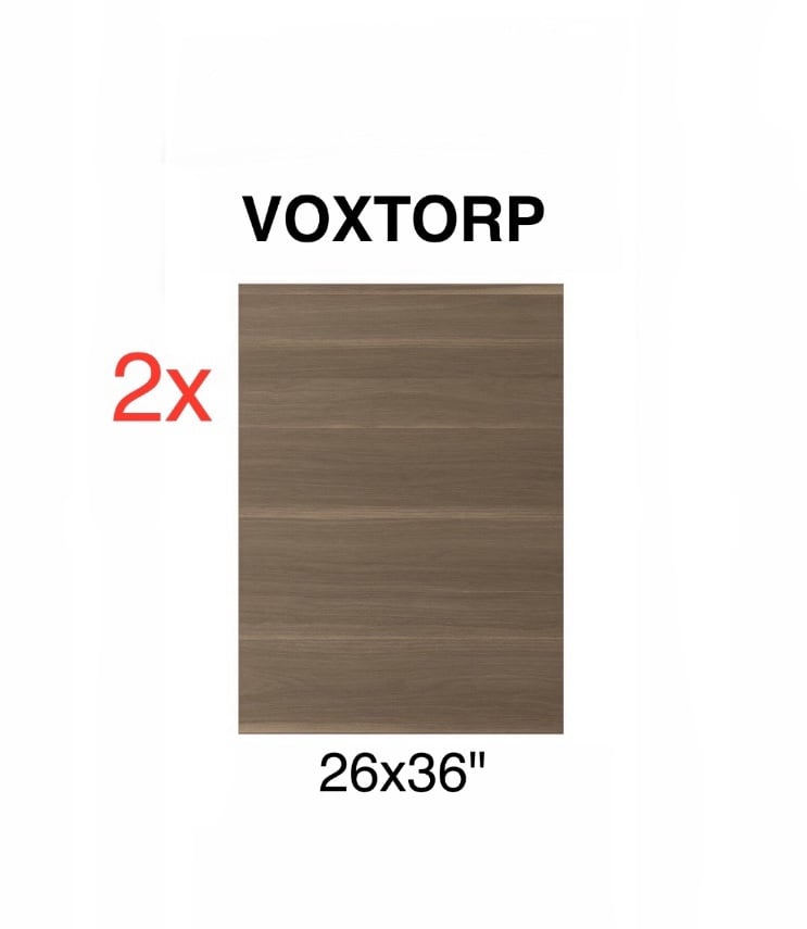 (2)x IKEA VOXTORP 26x36 cover panel walnut effect 803.281.07