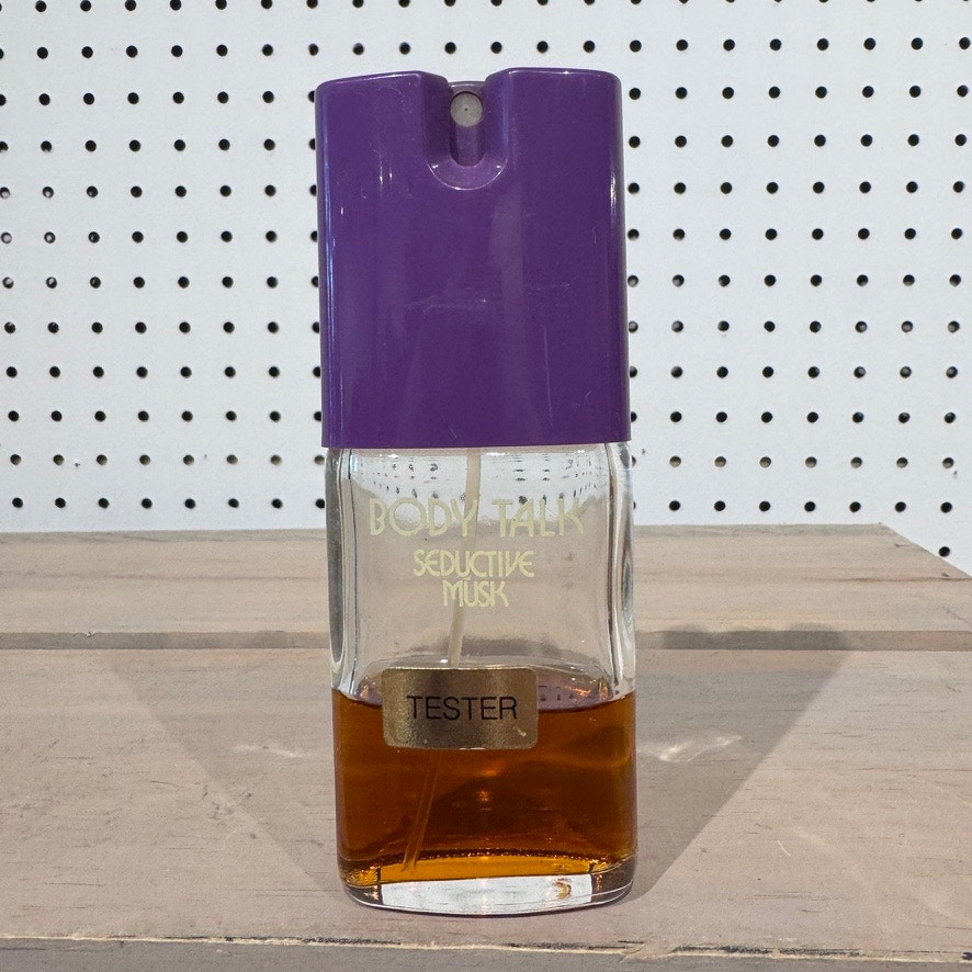 Vtg Perfume READ Body Talk Seductive Musk 2 fl oz Prestige Perfumes 40% Full