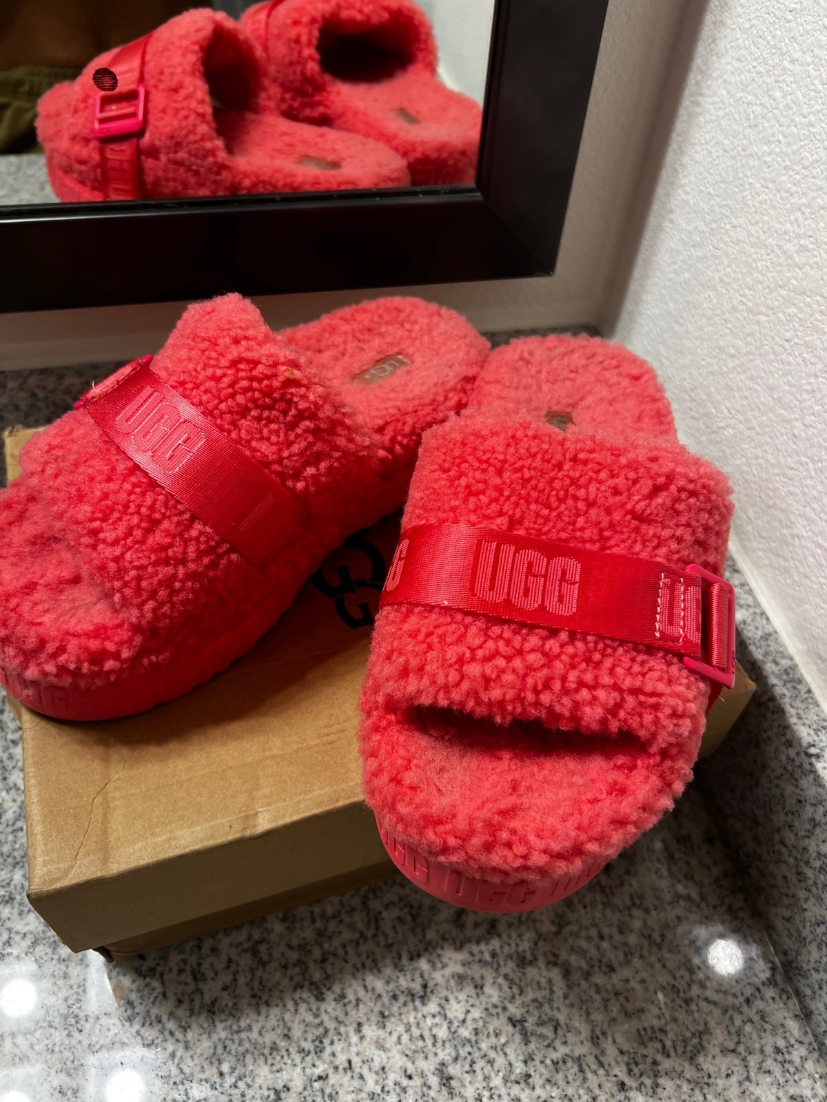 UGG fur slides