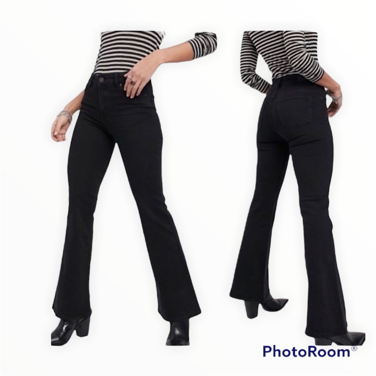 PILCRO AND THE LETTERPRESS Anthropologie Black High Rise Bootcut Jeans Size 30