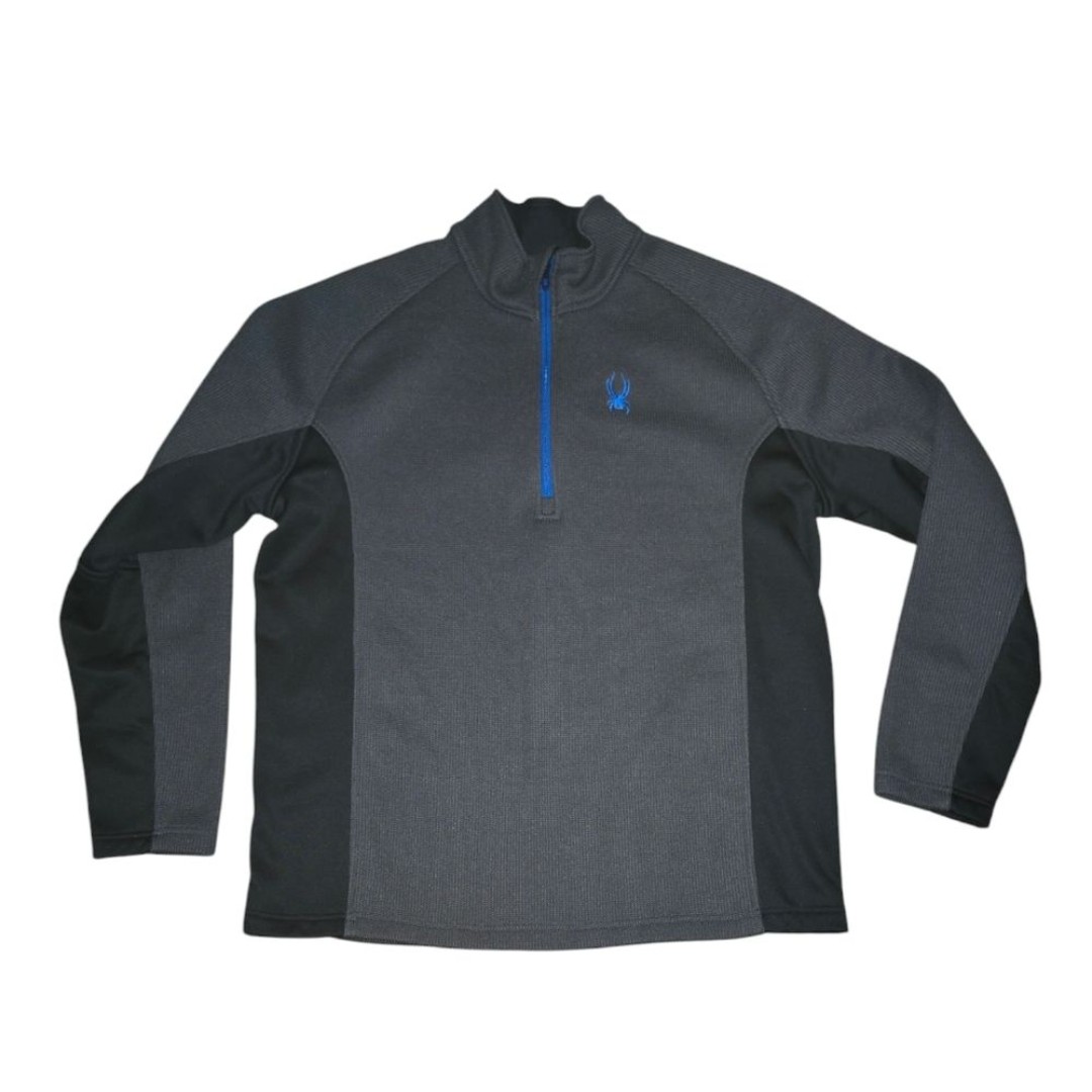 Spyder Men's Outbound Gray, Black & Blue Half-Zip Pullover Sweater B&T Size XXL