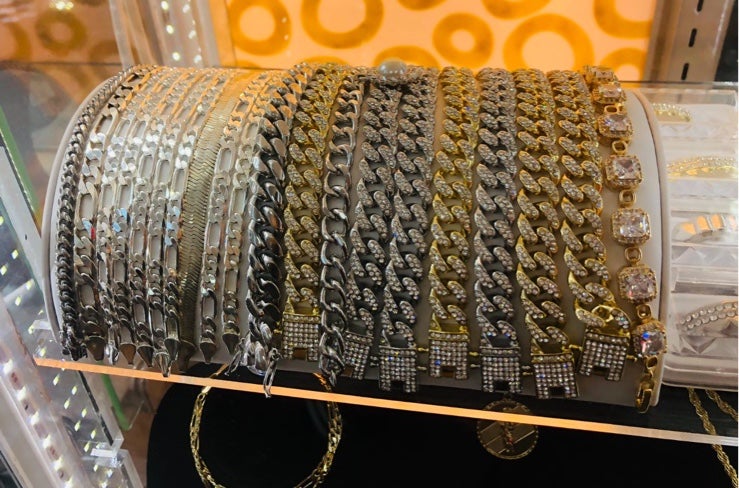 New Men's Diamond Cuban Link Miami BRACELET High Quality. *DOES NOT FADE*