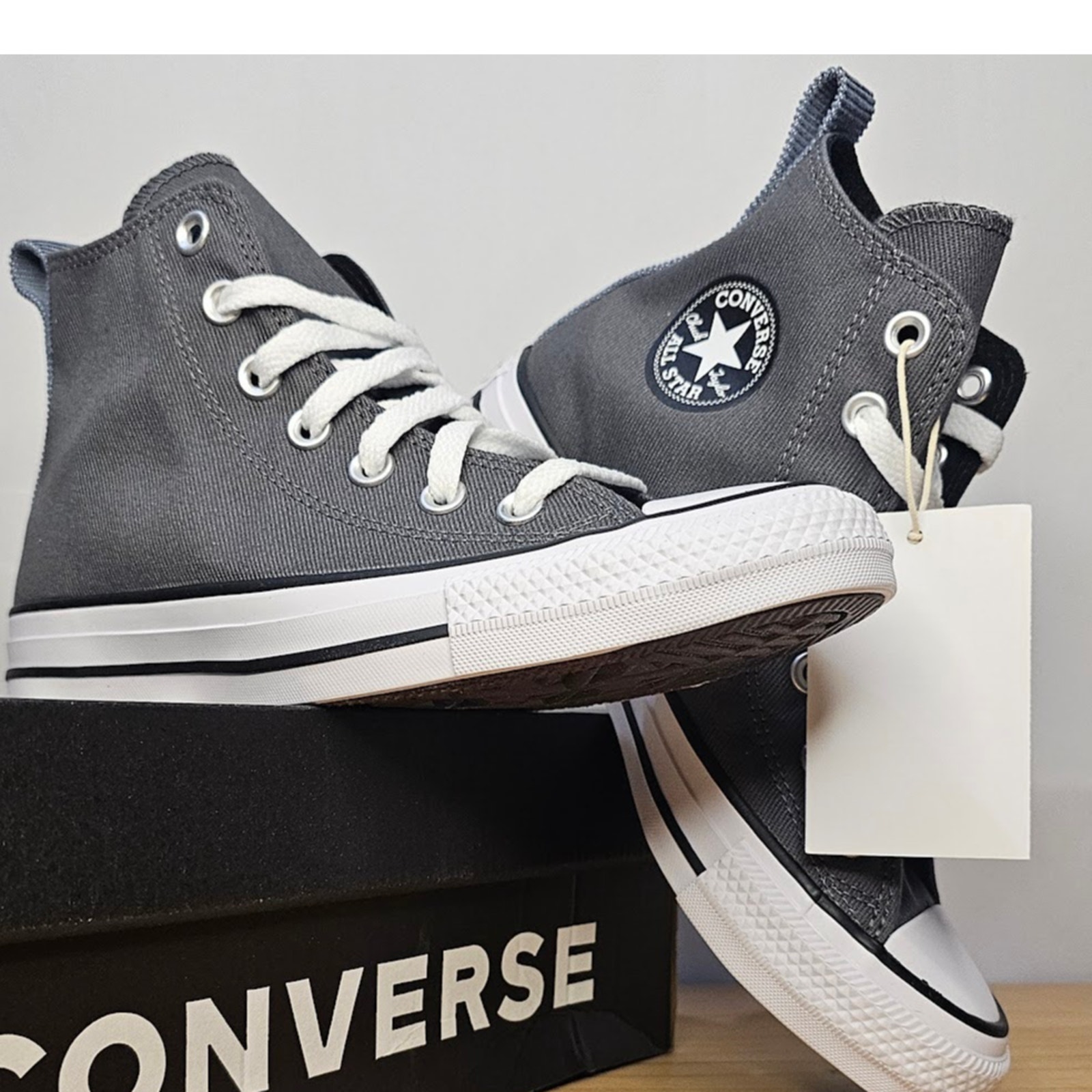 Converse CTAS Canvas Hi Tops Brand New Women's 6.5 Cyber Grey #A02781F NWT