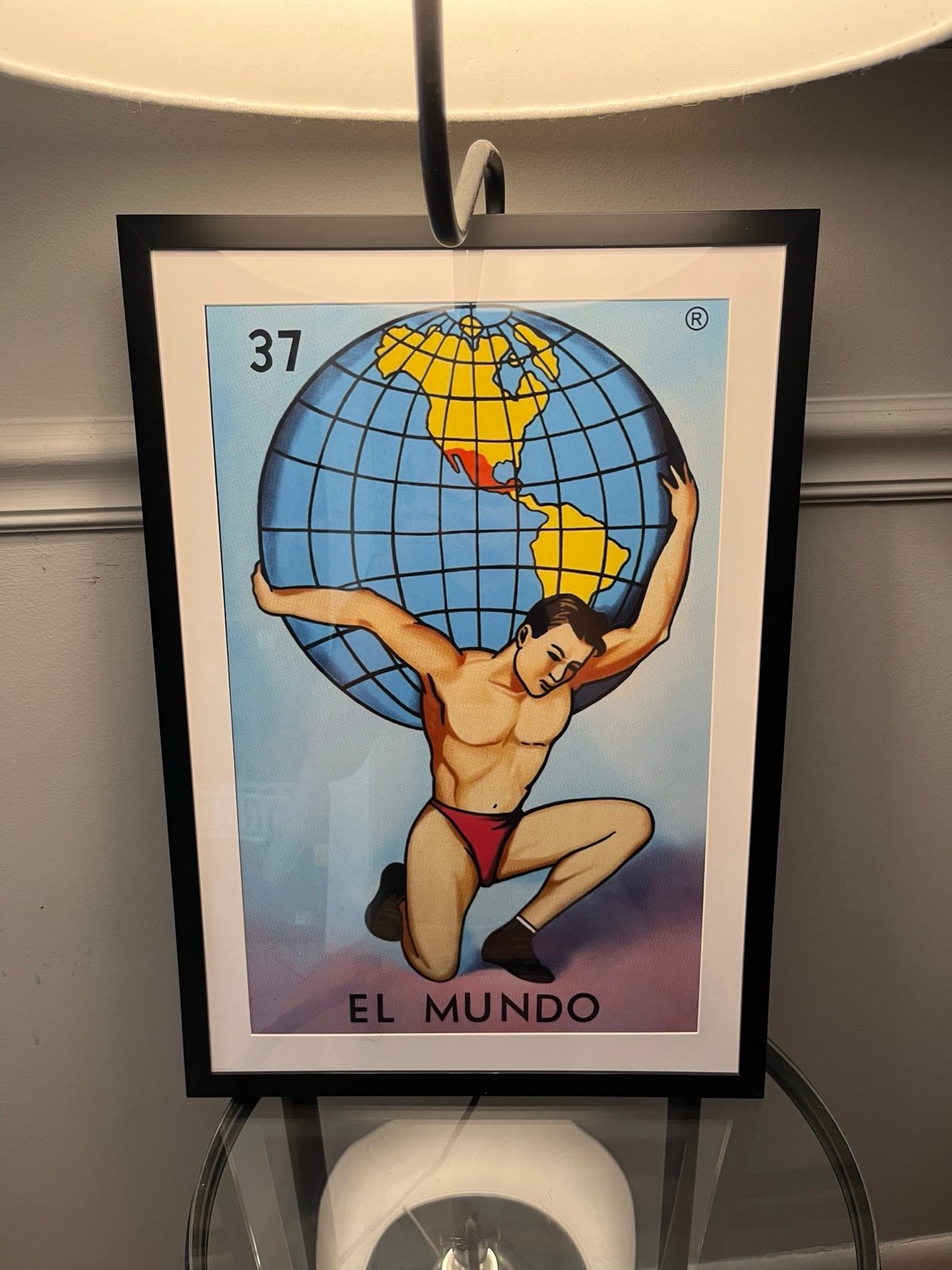 Brand New Loteria “El Mundo” framed print 14x20
