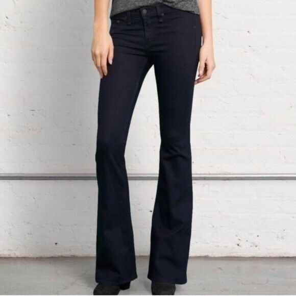 Rag & Bone Womens 24 Elephant Bell Jeans Midnight