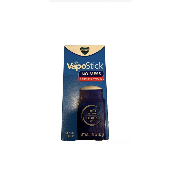 Vicks VapoStick Solid Balm 1.25 oz Vapor Stick No Mess Soothing Vapors HTF New