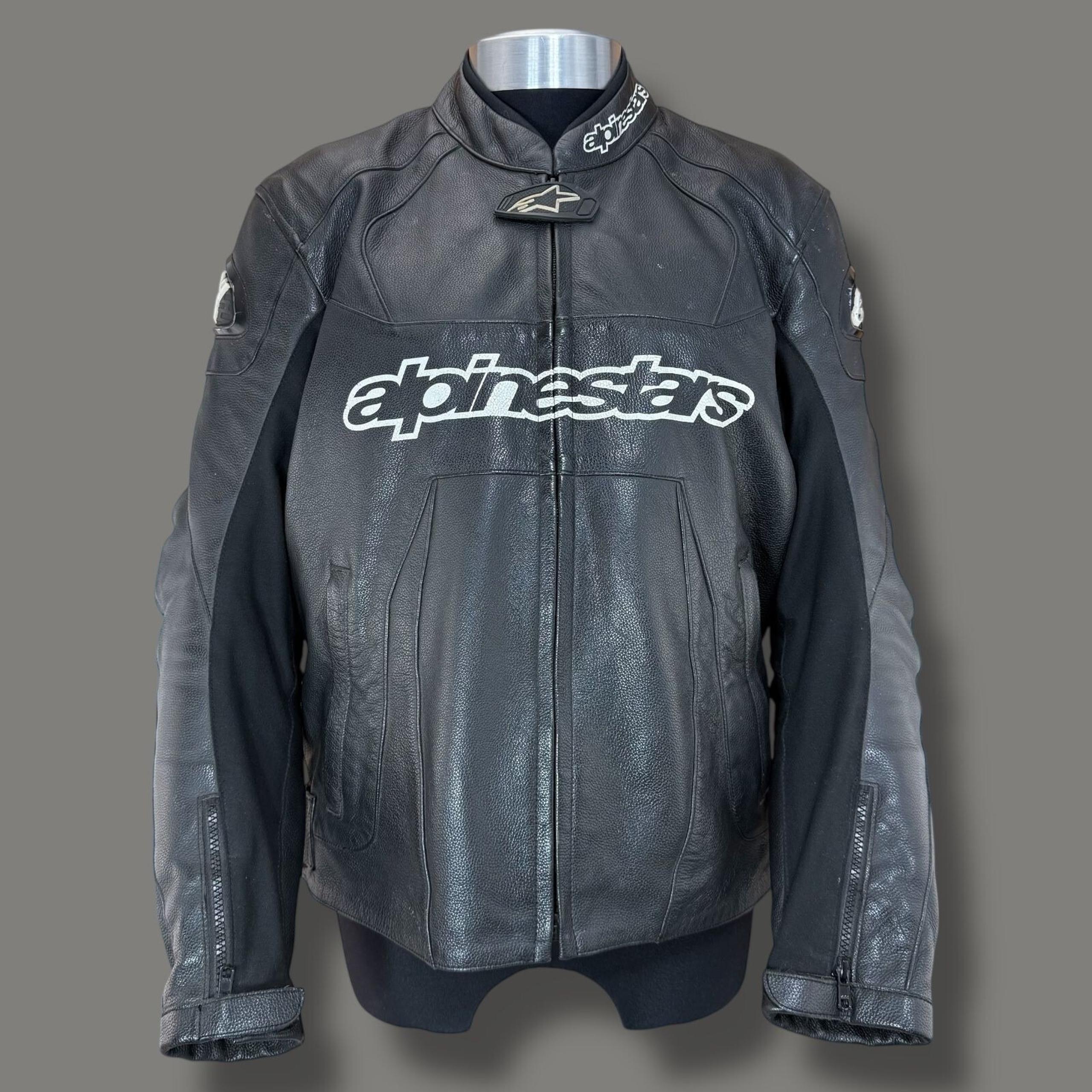 Alpinestars GP Plus Racing Motorcycle Leather Black Jacket Men's Sz US 42/EU 52