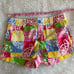 LILLY PULITZER wmns multicolor mini shorts size 2