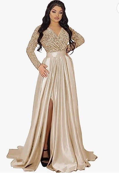 BEIGE Sparkly Dress