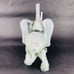 Cristales De Chihuahua White Blown Glass Elephant Figurine Murano Style? MCM