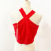 House of Harlow 1960 Red Ribbed Halter Top Crop NEW Large NWT