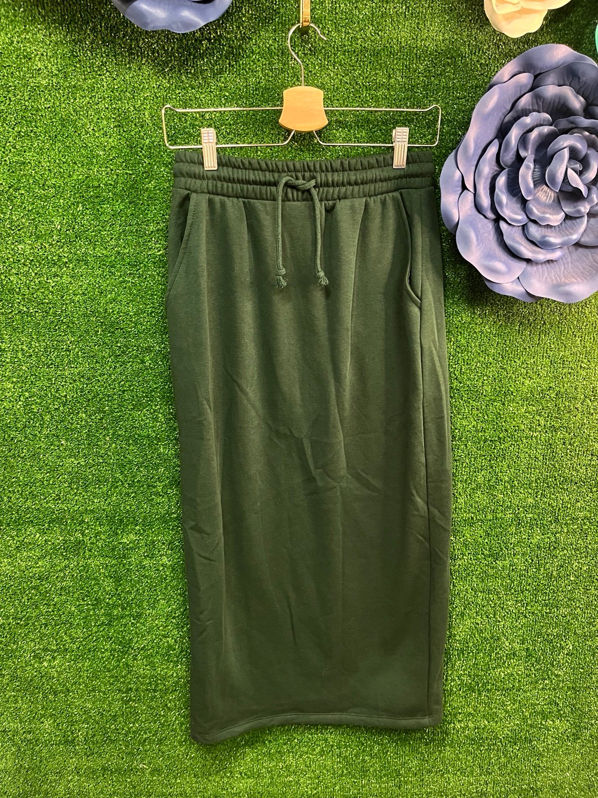 Zara Forest Green Casual Skirt Size Medium NEW