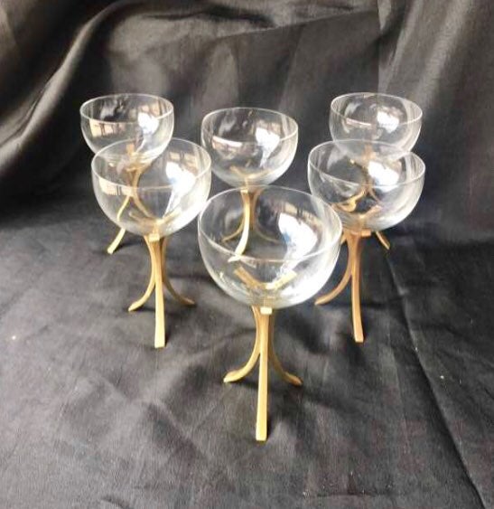 5 Mid-Century Fostoria Champagne Glasses