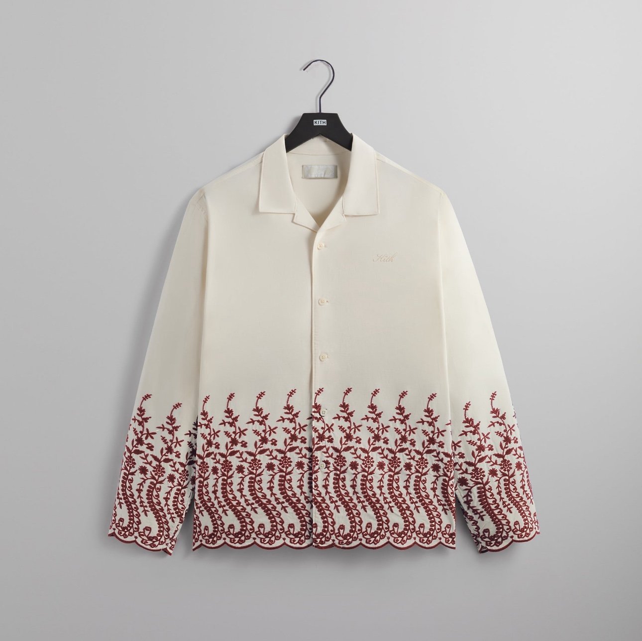 Kith Adonis camp collar shirt fever red size L
