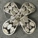 Vintage Sliver Tone KRAMER Signed Clear Rhinestone Crystal Flower Brooch