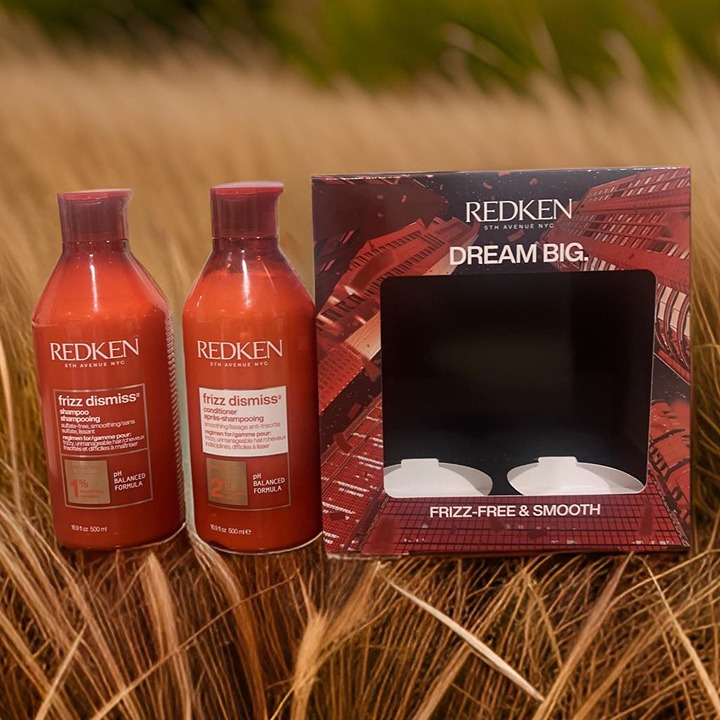 Redken Frizz Dismiss Holiday Kit Shampoo Conditioner 16.9 oz