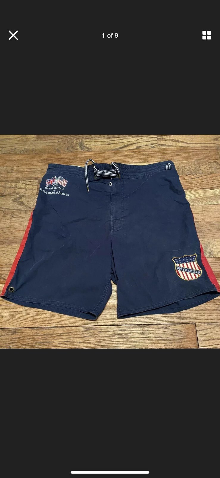 Vintage Polo kswiss shorts mens size med
