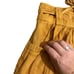 Anthropologie skirt women's XS yellow knee length linen blend side zip