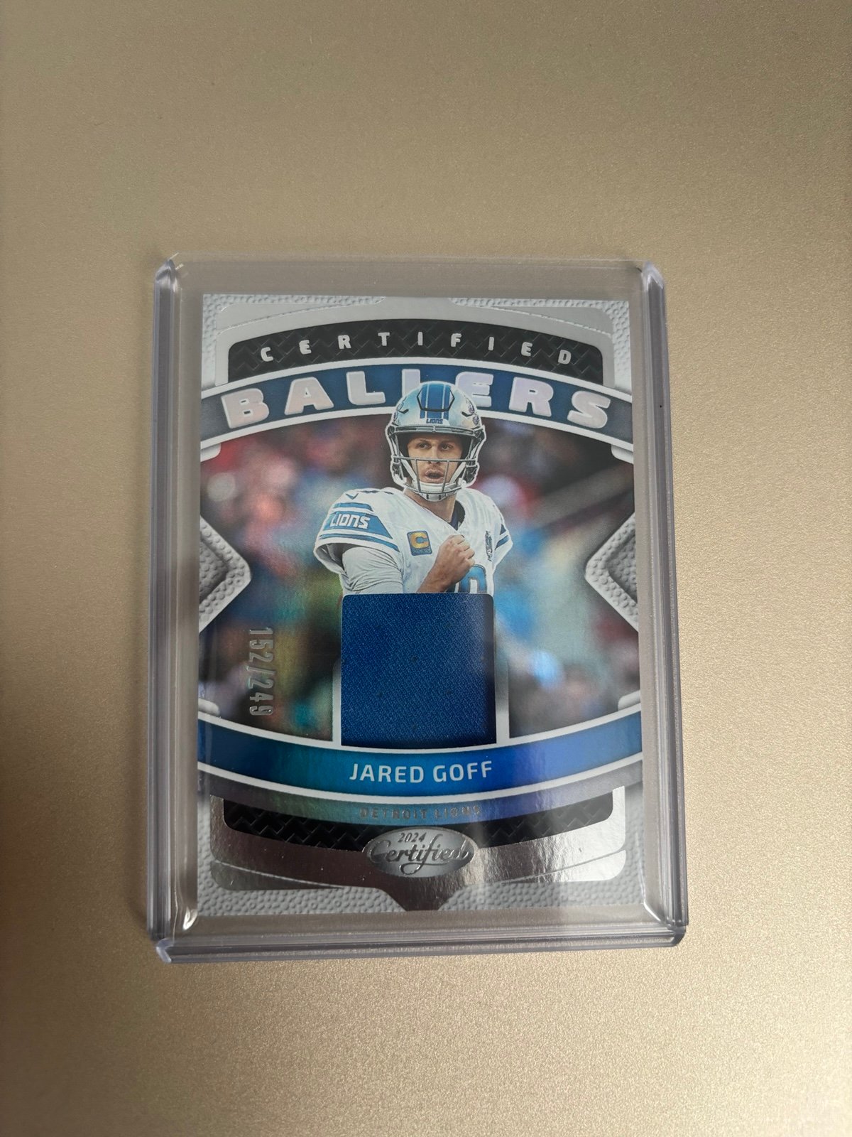 2024 Panini Certified - Certified Ballers Mirror #CBM-JGF Jared Goff /249 (MEM)