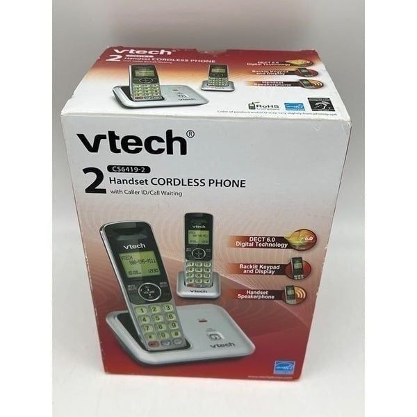 Vtech 2 Handset Cordless Phone With Caller ID/ Call Waiting