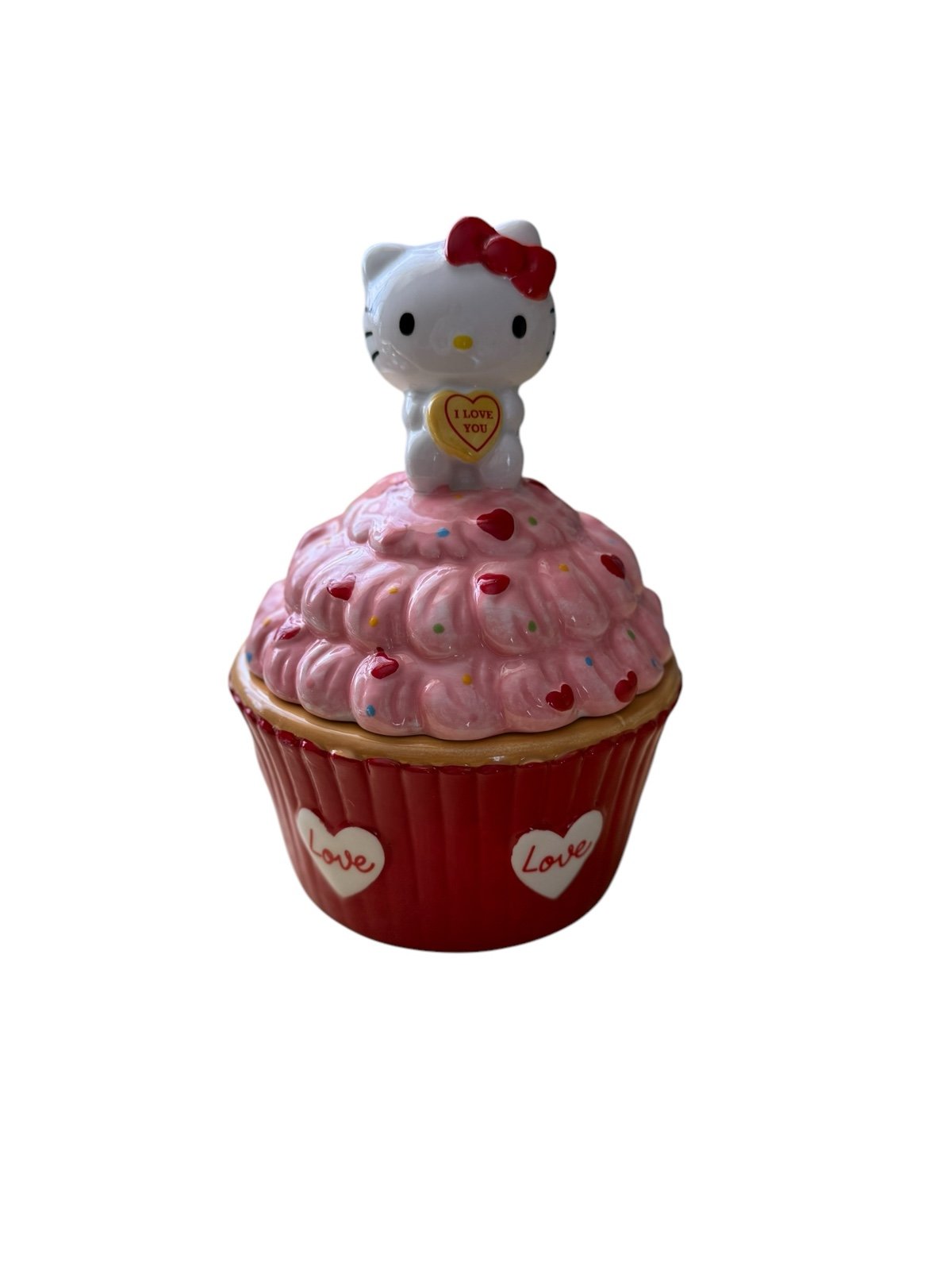 blue sky - hello kitty cupcake canister