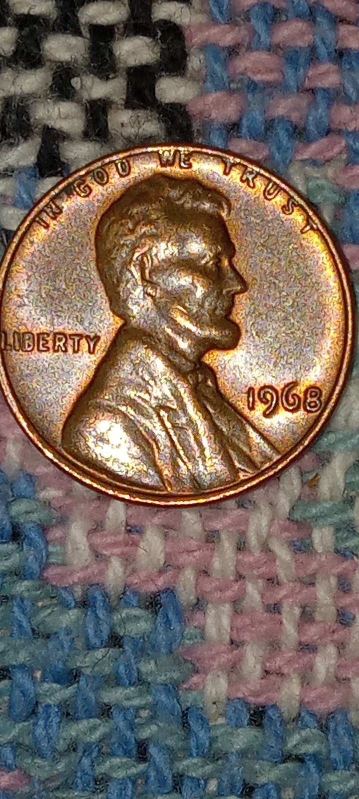 1968,P US.MINT LINCOLN MEMORIAL PENNY