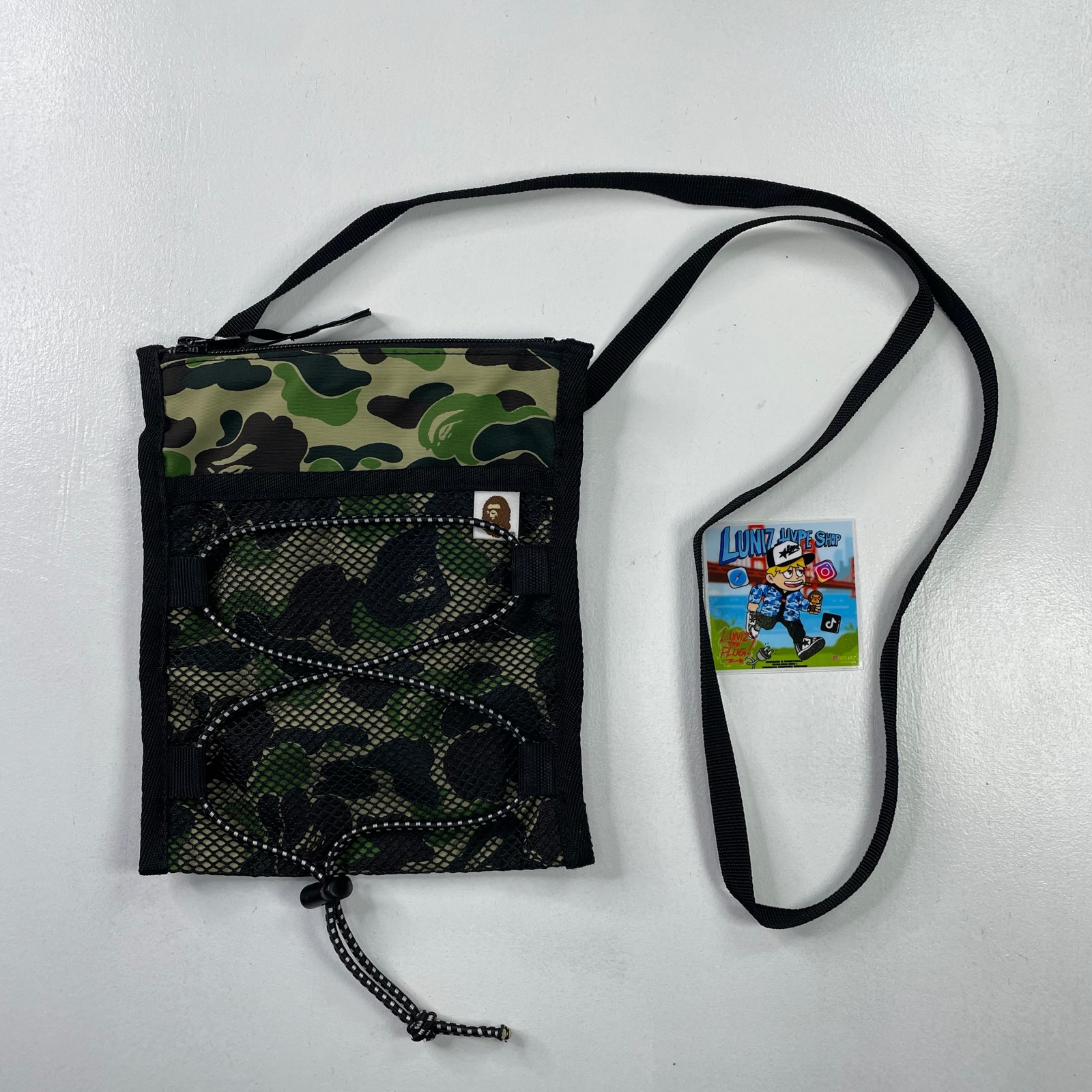 BAPE ABC Camo Bungee Cord Pouch Shoulder Bag
