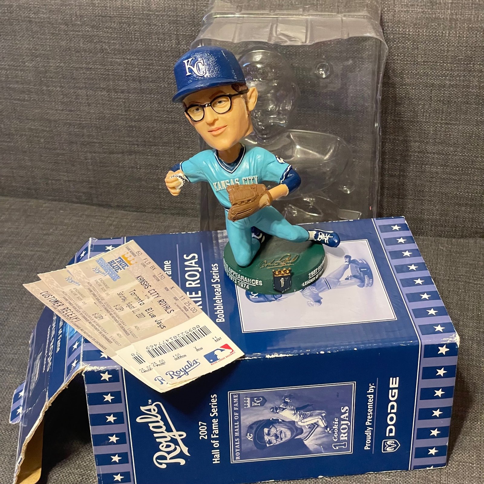 Cookie Rojas Bobblehead 2007 Hall Of Fame Series Kansas City Royals Baseball SGA