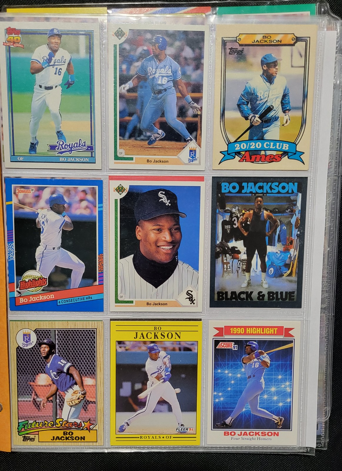 Bo Jackson Sports Card Set