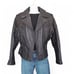 Leather King Vintage Biker Motorcycle Leather Jacket Black Women's M