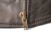 Leather King Vintage Biker Motorcycle Leather Jacket Black Women's M