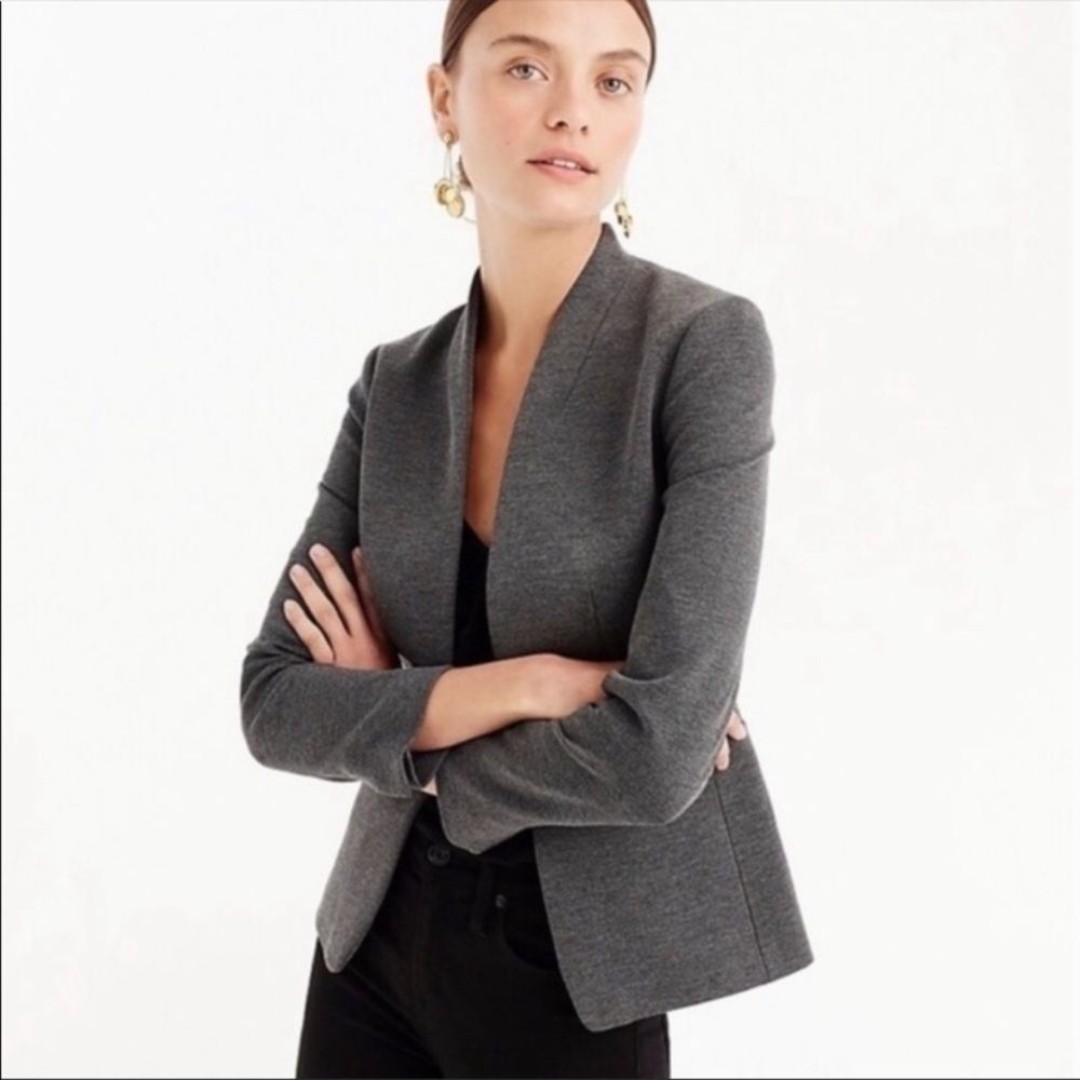 J.Crew Going Out 365 Stretch Twill Blazer in Heather Grey Size 0