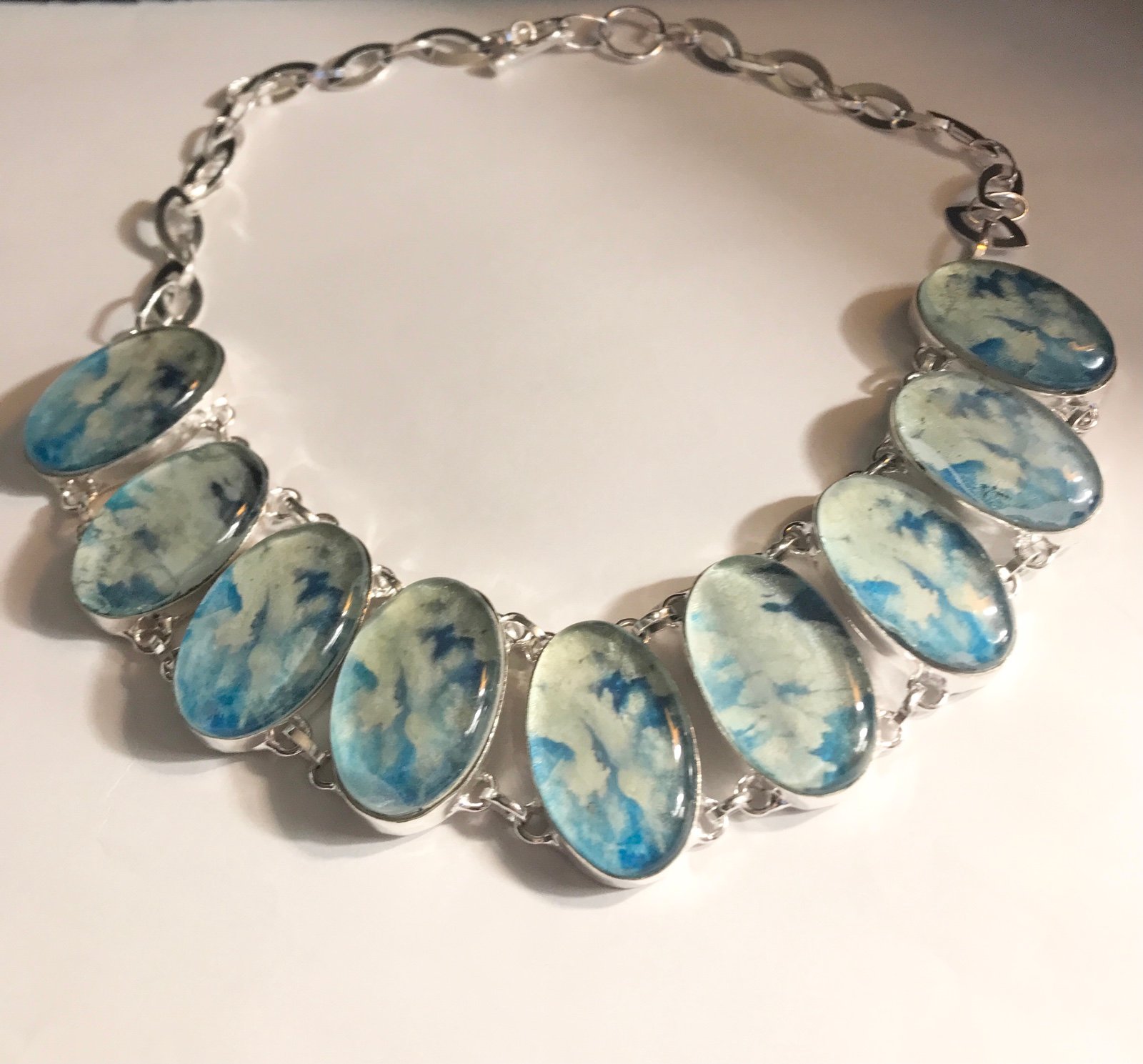 Dico Glass 925 Sterling Silver Necklace