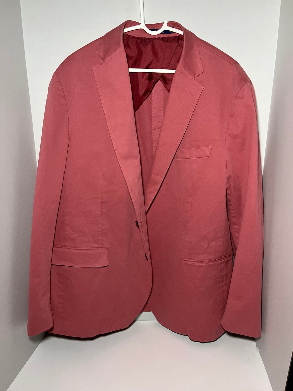 Polo Ralph Lauren Mens Soft Stretch Chino SportCoat Adirondack Berry Sz 46R
