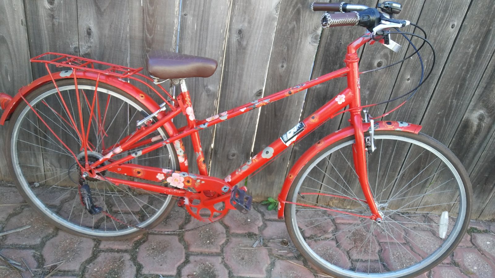 A red Schwinn Bike