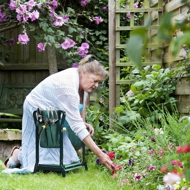 Garden Kneeler Bench Green