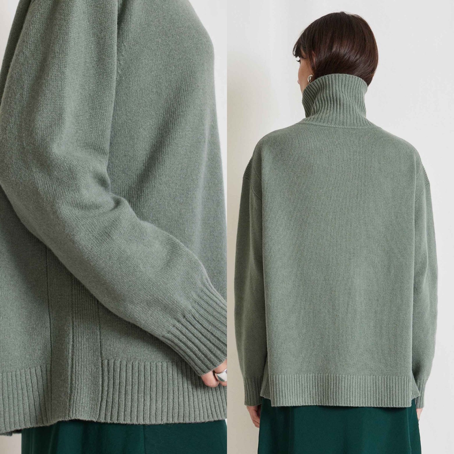 NWT Apiece Apart Aster Oversized Turtleneck Wool Cashmere Sweater Pullover S