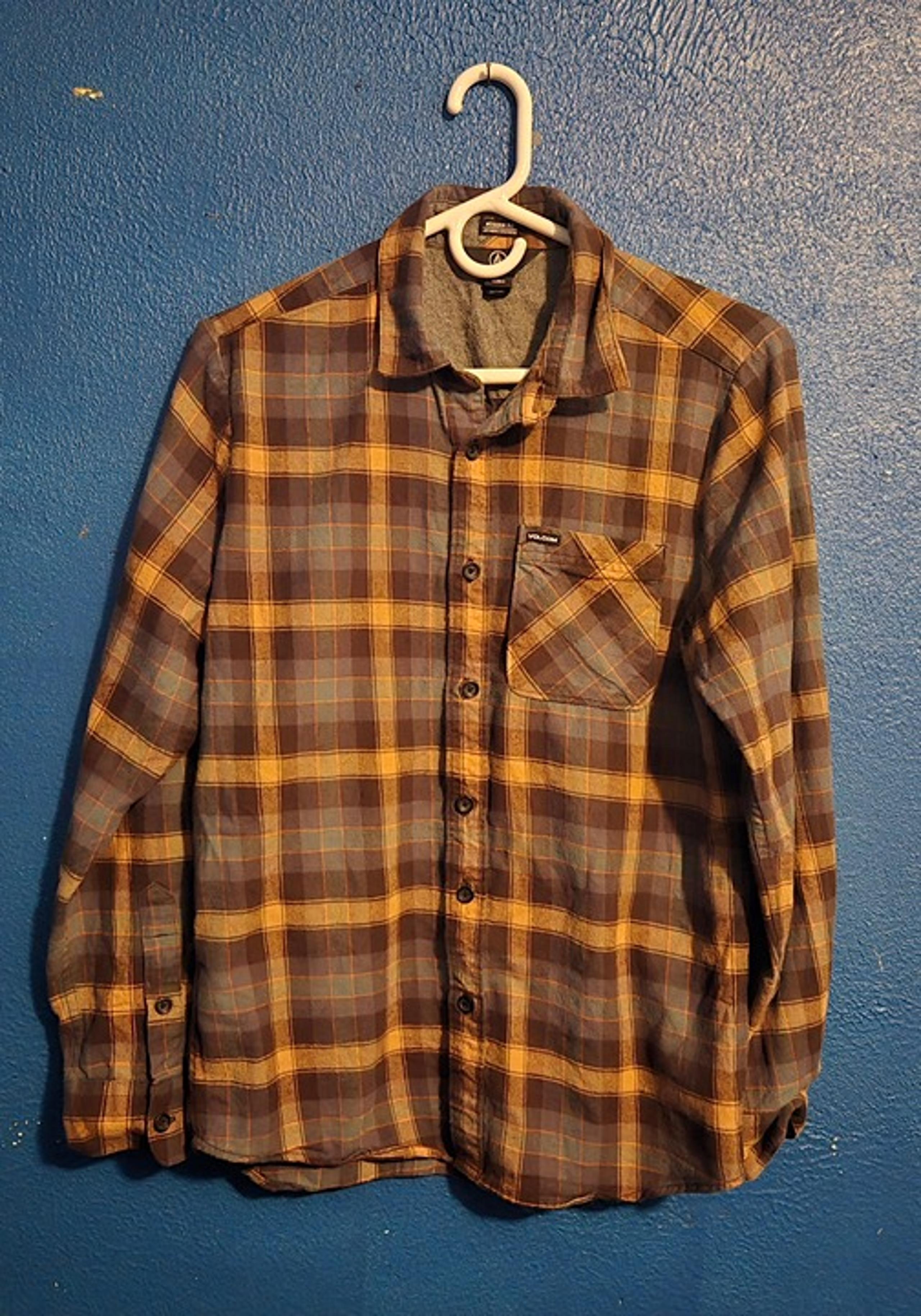 Volcom Brown Men's Small Flannel shirt