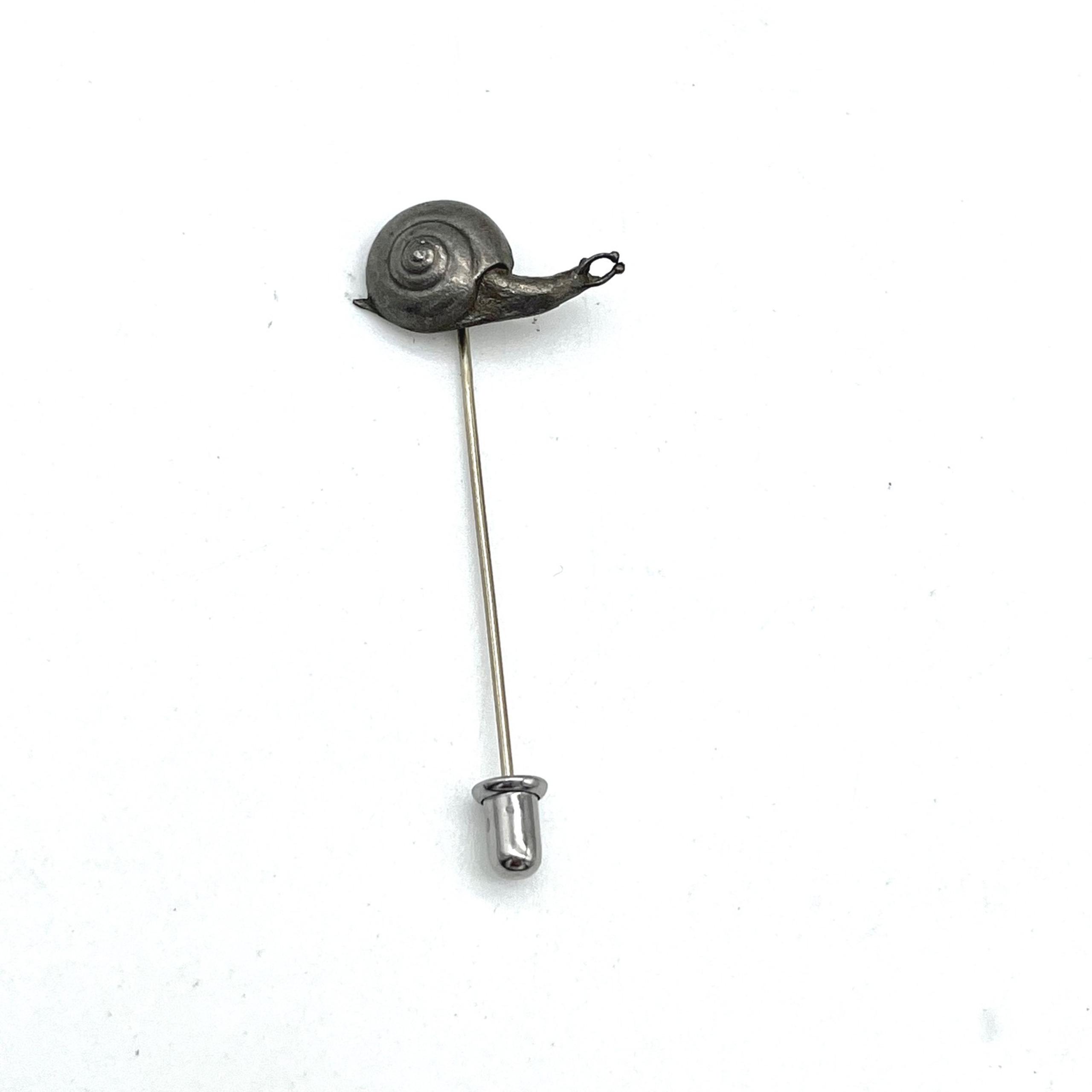 Vintage Gorham Sterling Silver Snail Lapel Pin Hat Pin Unique Jewelry