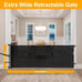 black 100 Retractable safety gate