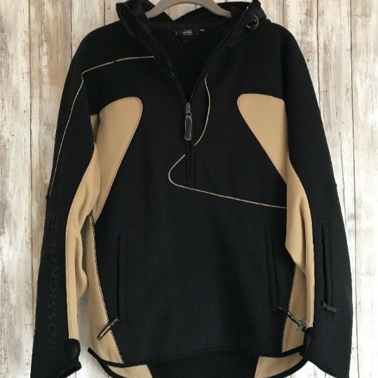 ROSSIGNOL 1/2 Zip Black Beige Jacket M