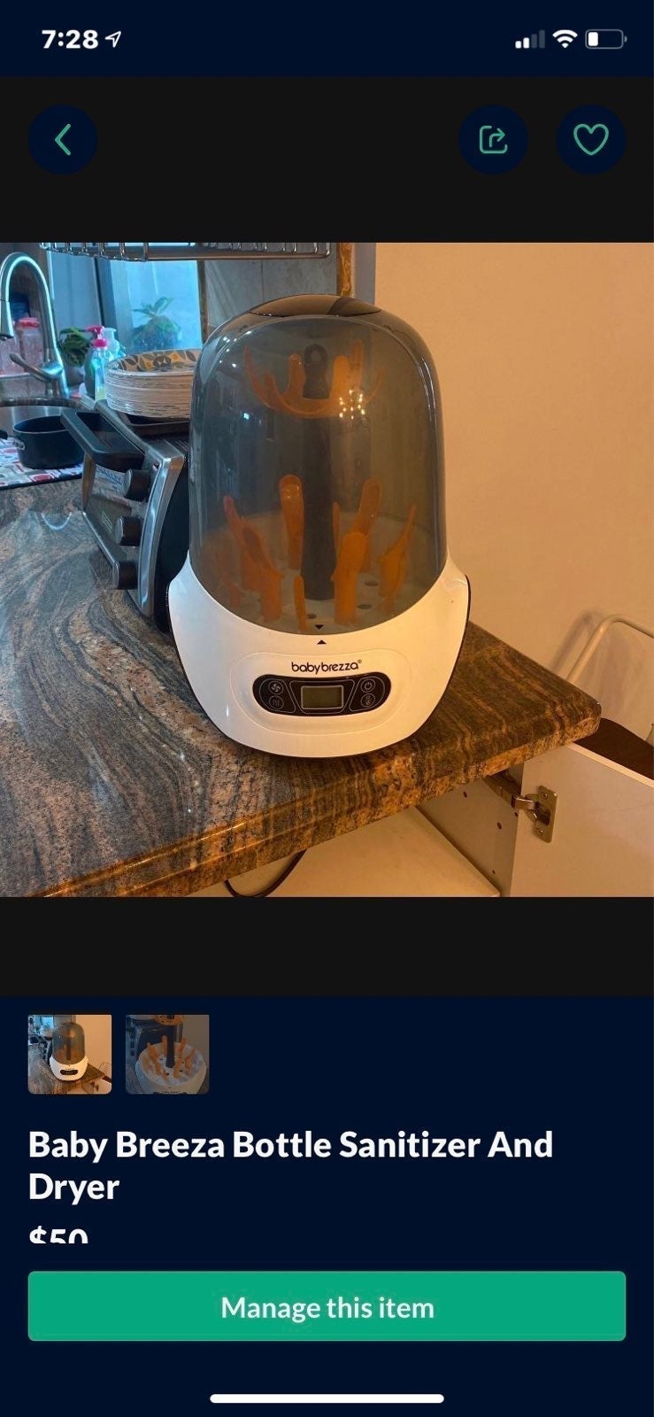 Baby brezza bottle dryer and sanitizer