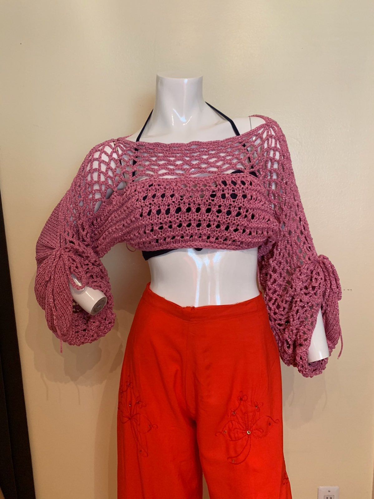 Hand Knitted Crop Top Sweater
