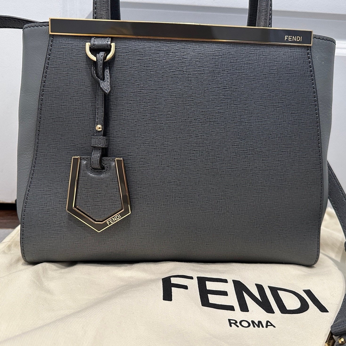 Fendi PETITE 2JOURS shoulder bag Gray