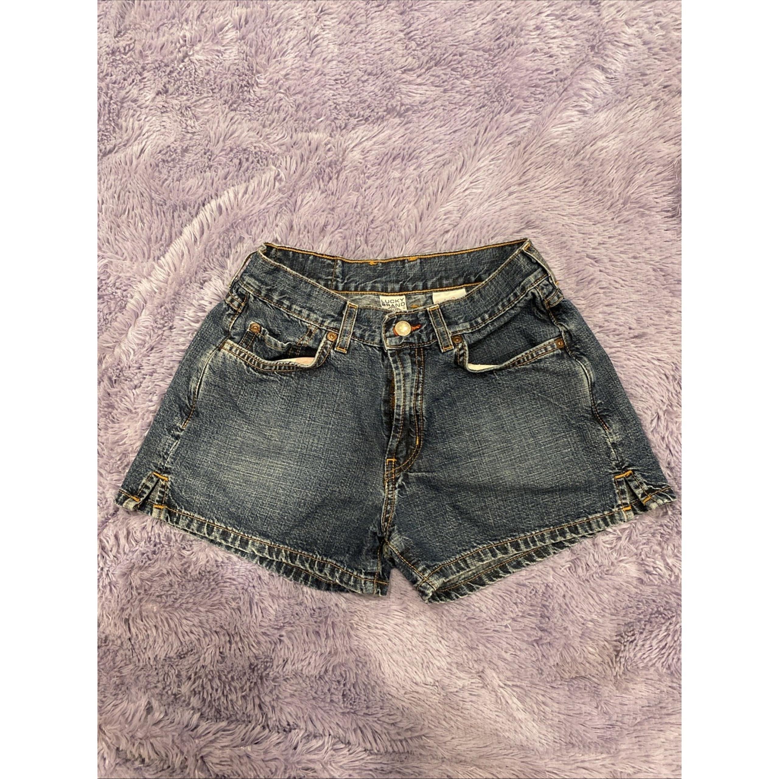 Vintage Dungaree Women's Short Denim Shorts Size 2/26 USA Made - Lucky Brand