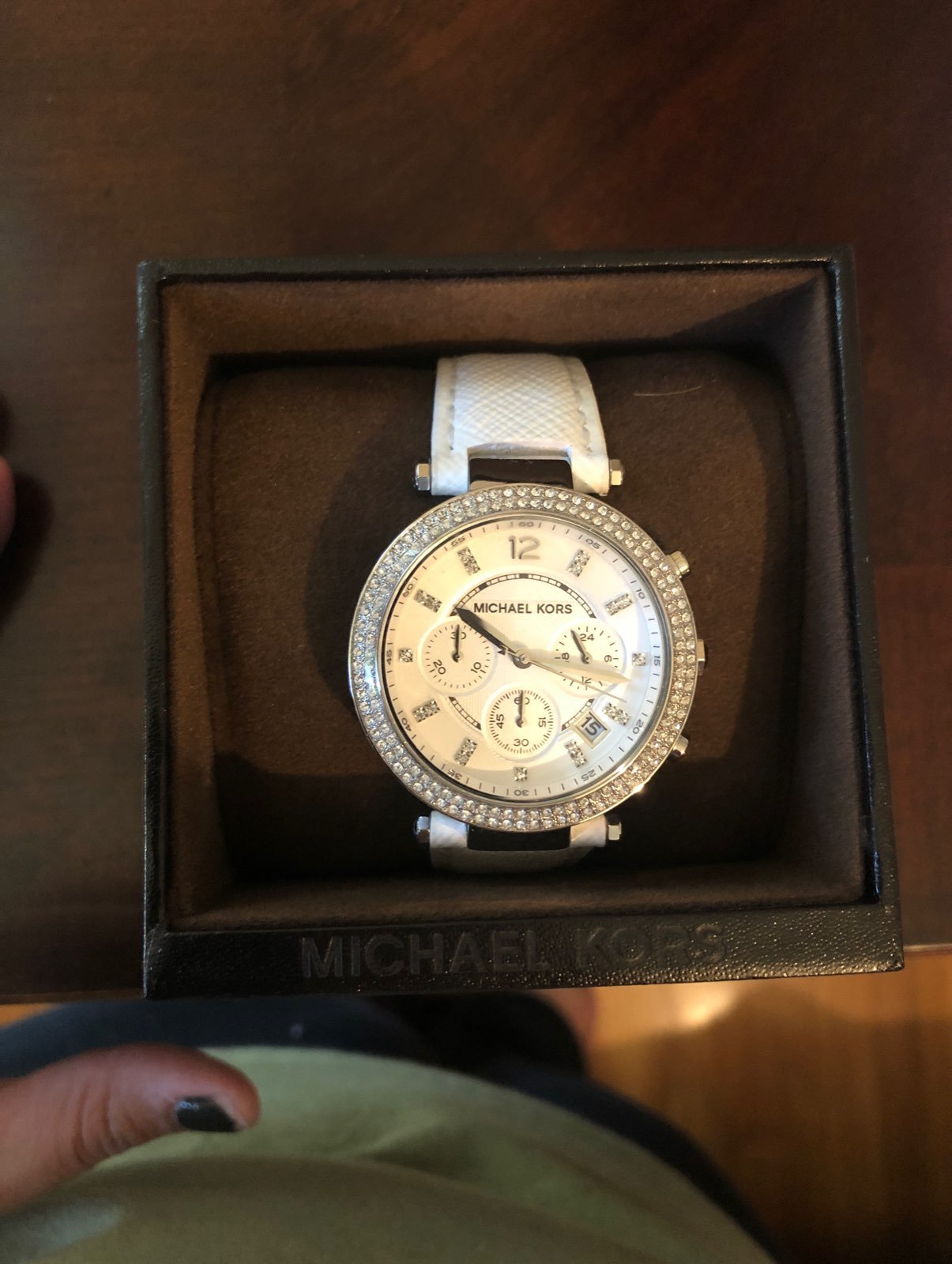 michael kors watch women leather strap